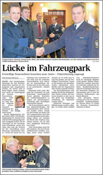 Zeitungsartikel Jahreshauptversammlung Feuerwehr Kassel 2013